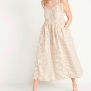 Cotton Poplin Cami Maxie Swing Dress